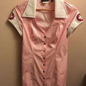 Lip Service Vinyl Nurse Dress + Accessories (L)